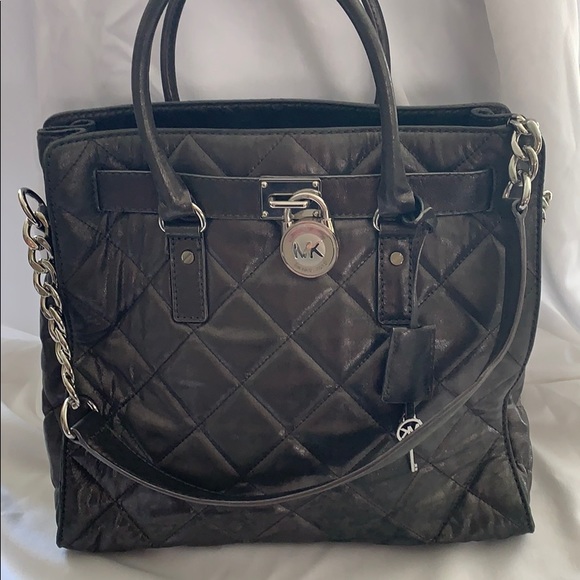 Michael Kors Collection Handbags - Michael lord Hamilton gunmetal large tote